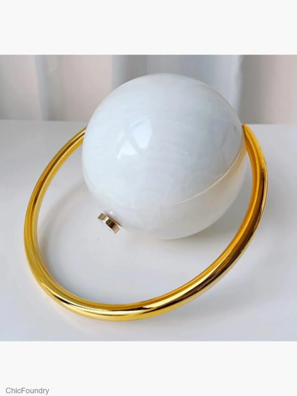 Marble Ball Evening Clutch Elegant Handbag Party Wedding Purse